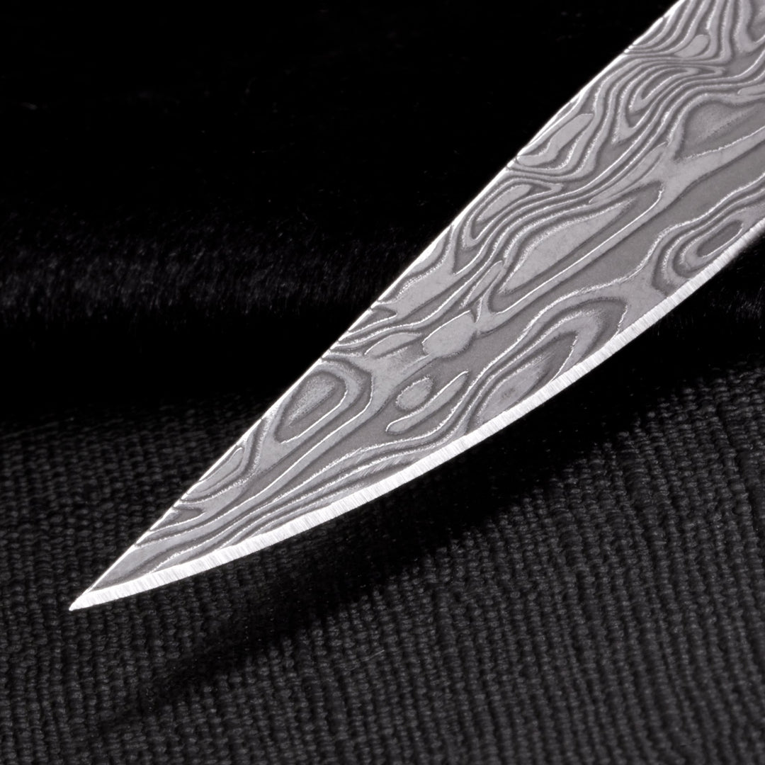 Damasteel Solstice Gentleman's Knife Black Dunes Fat Carbon