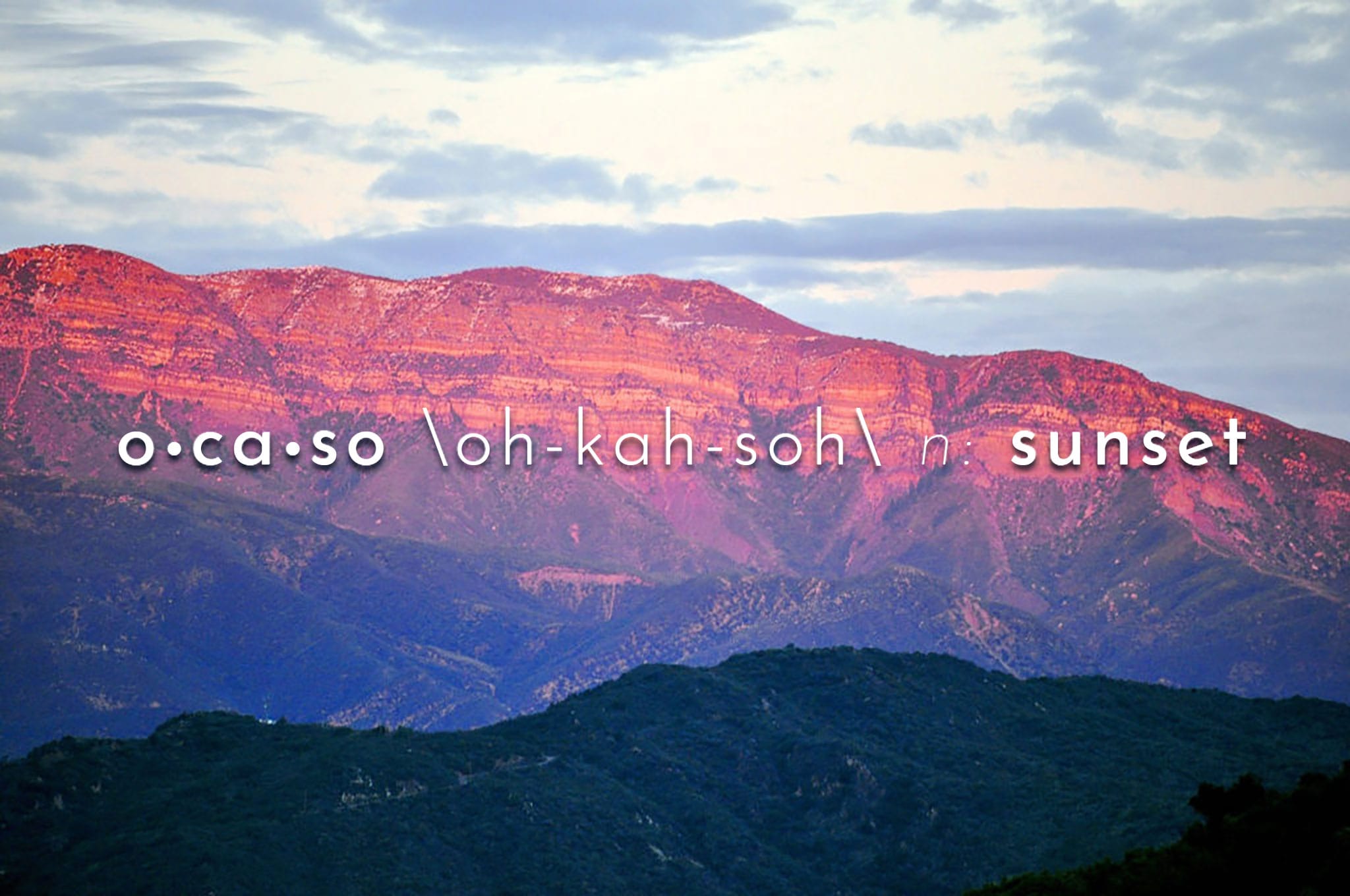 Image of sunset on mountains