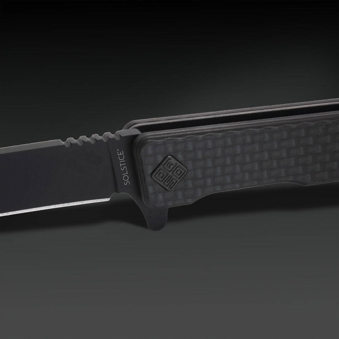 Carbon Fiber Solstice gentleman's knife black blade