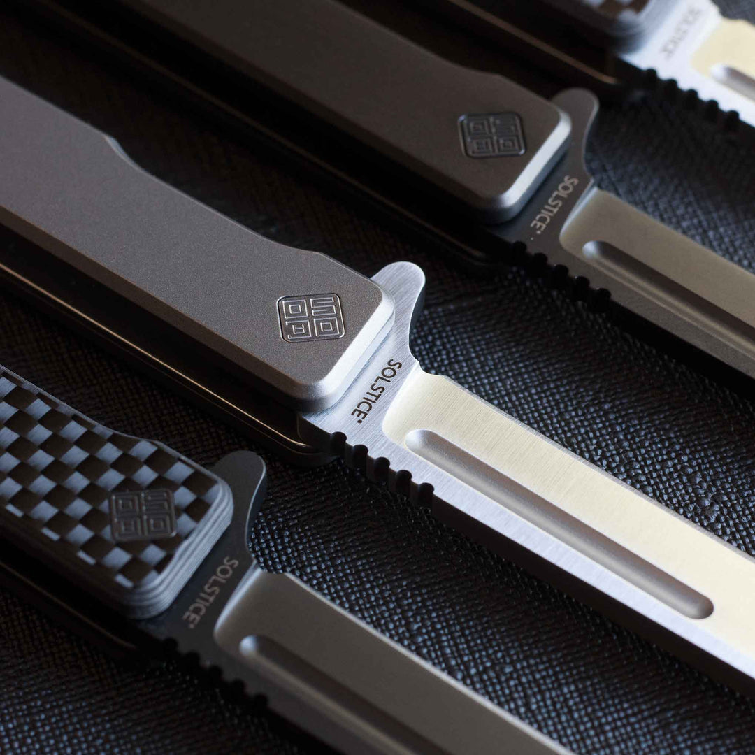 Solstice Executive knife Titanium + Satin / Wharncliffe