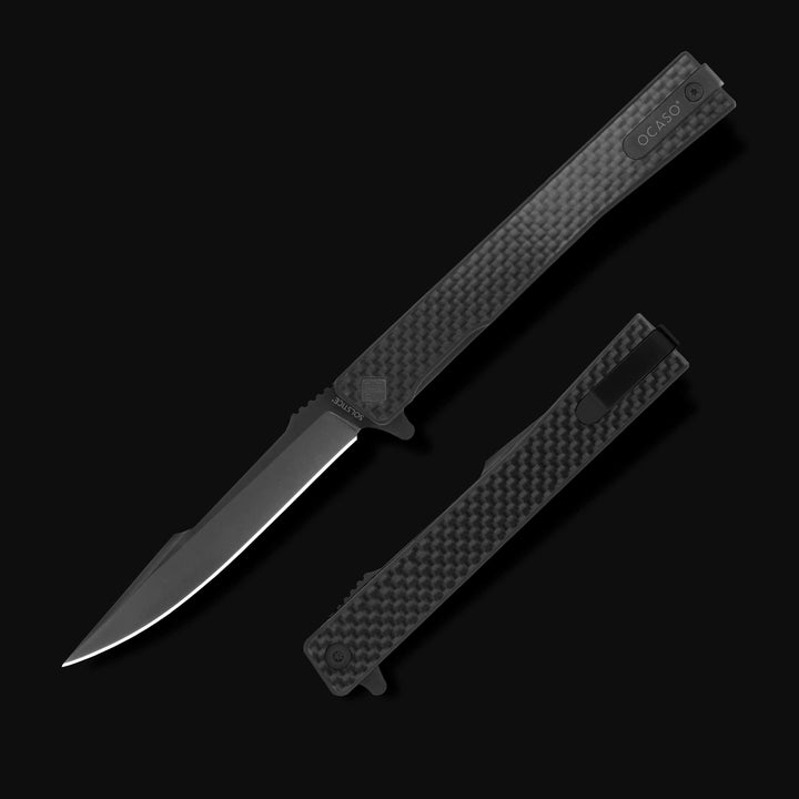 Solstice carbon fiber gentleman knife harpoon blade