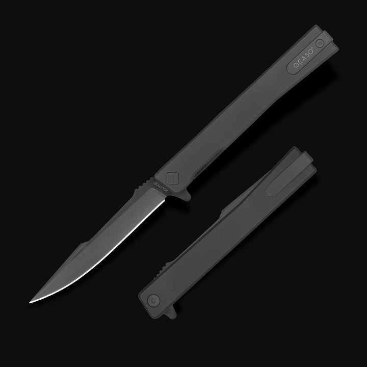 Solstice - Titanium / Black Harpoon Blade