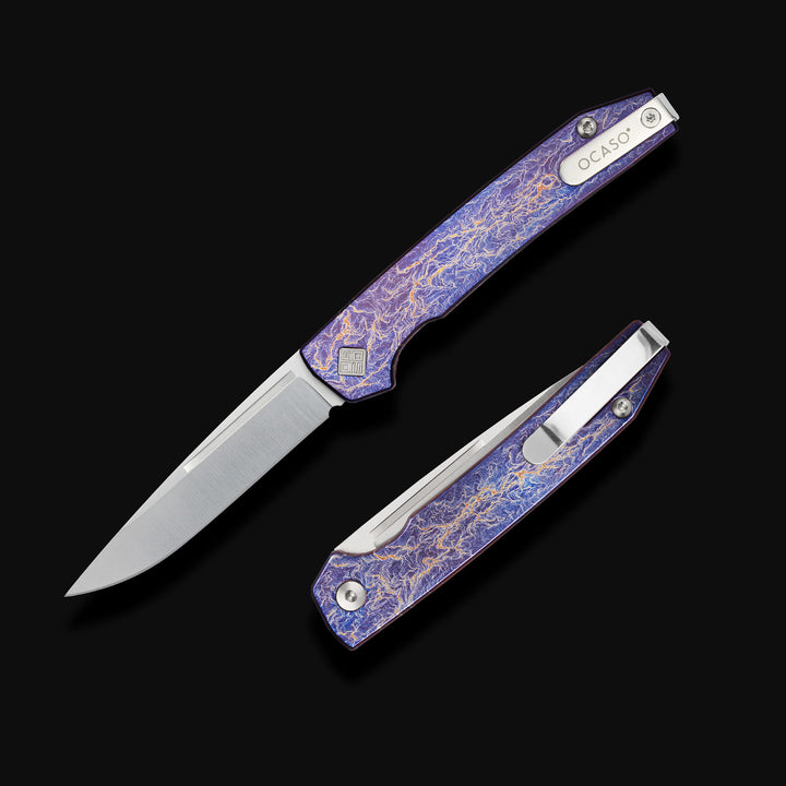 Anodized Titanium Slipjoint Gentleman's pocket knife