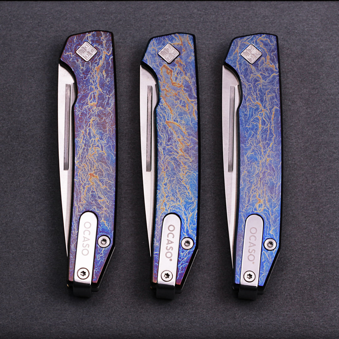 Anodized Titanium Slipjoint Gentleman's pocket knife