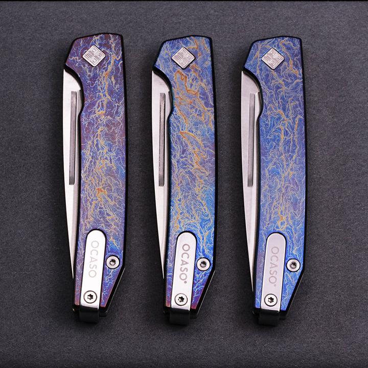 Anodized Titanium Slipjoint Gentleman's pocket knife