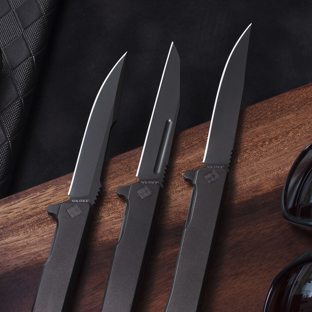 Solstice Executive knife Black Titanium + Black / Wharncliffe