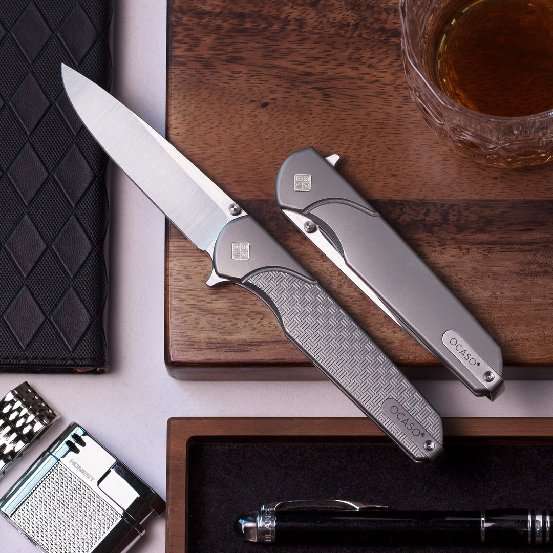 Titanium M390 Gentleman's Pocket Knife Charter
