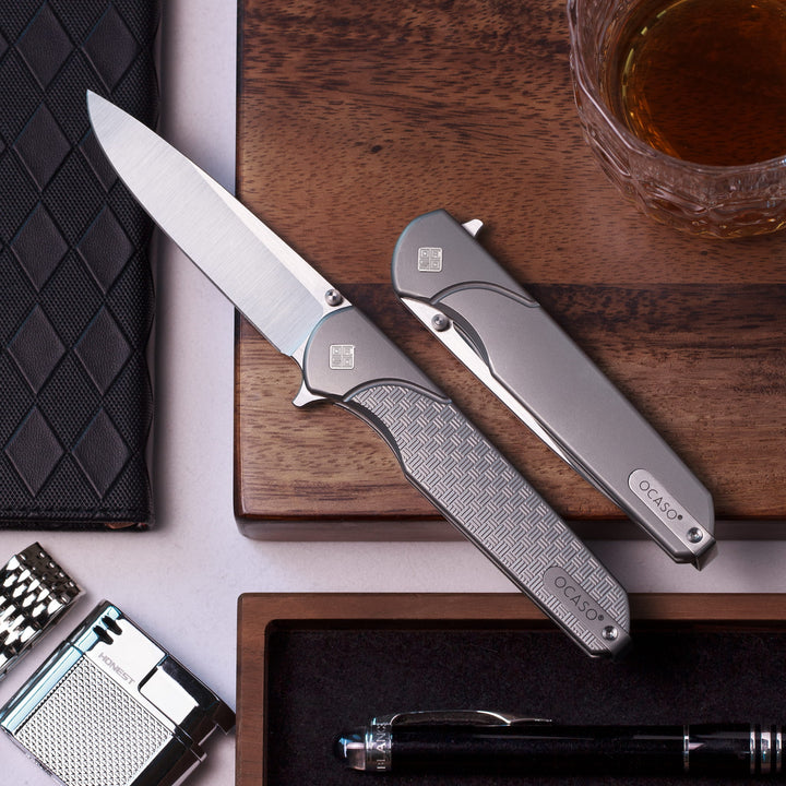 Titanium M390 Gentleman's Pocket Knife Charter