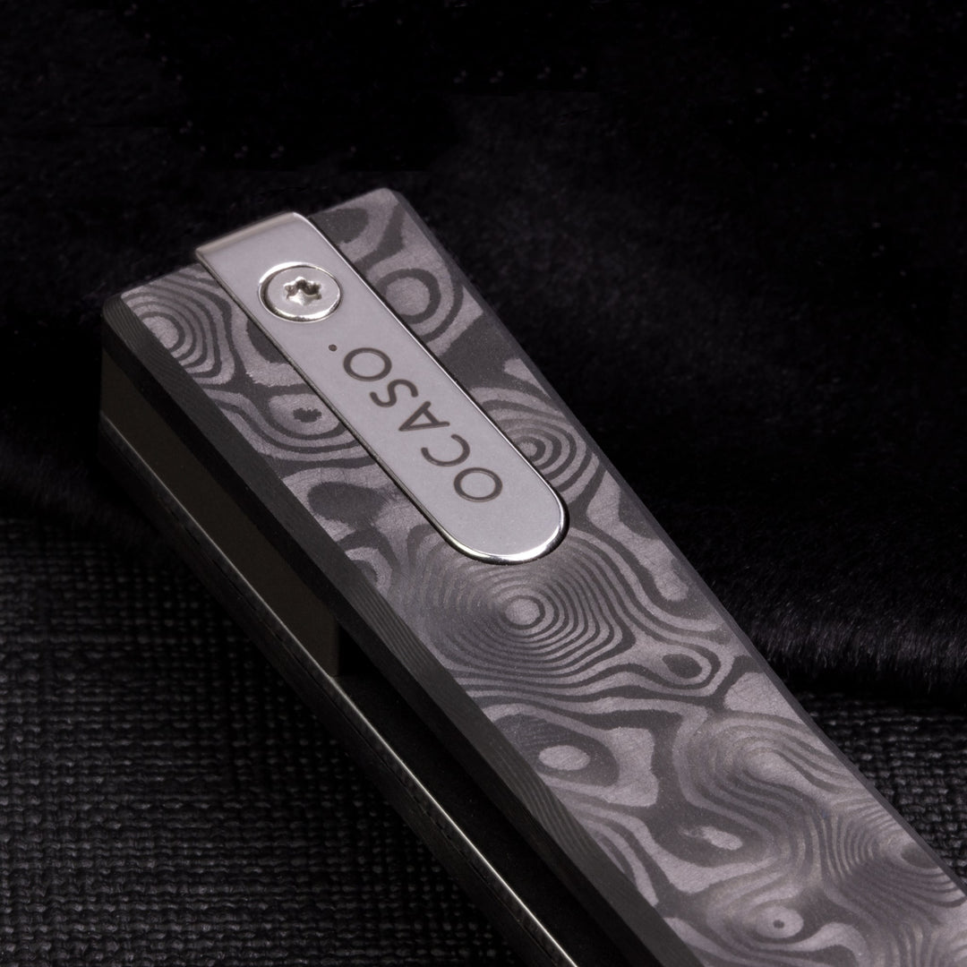 Damasteel Solstice Gentleman's Knife Black Dunes Fat Carbon