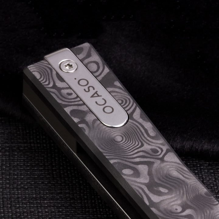 Damasteel Solstice Gentleman's Knife Black Dunes Fat Carbon