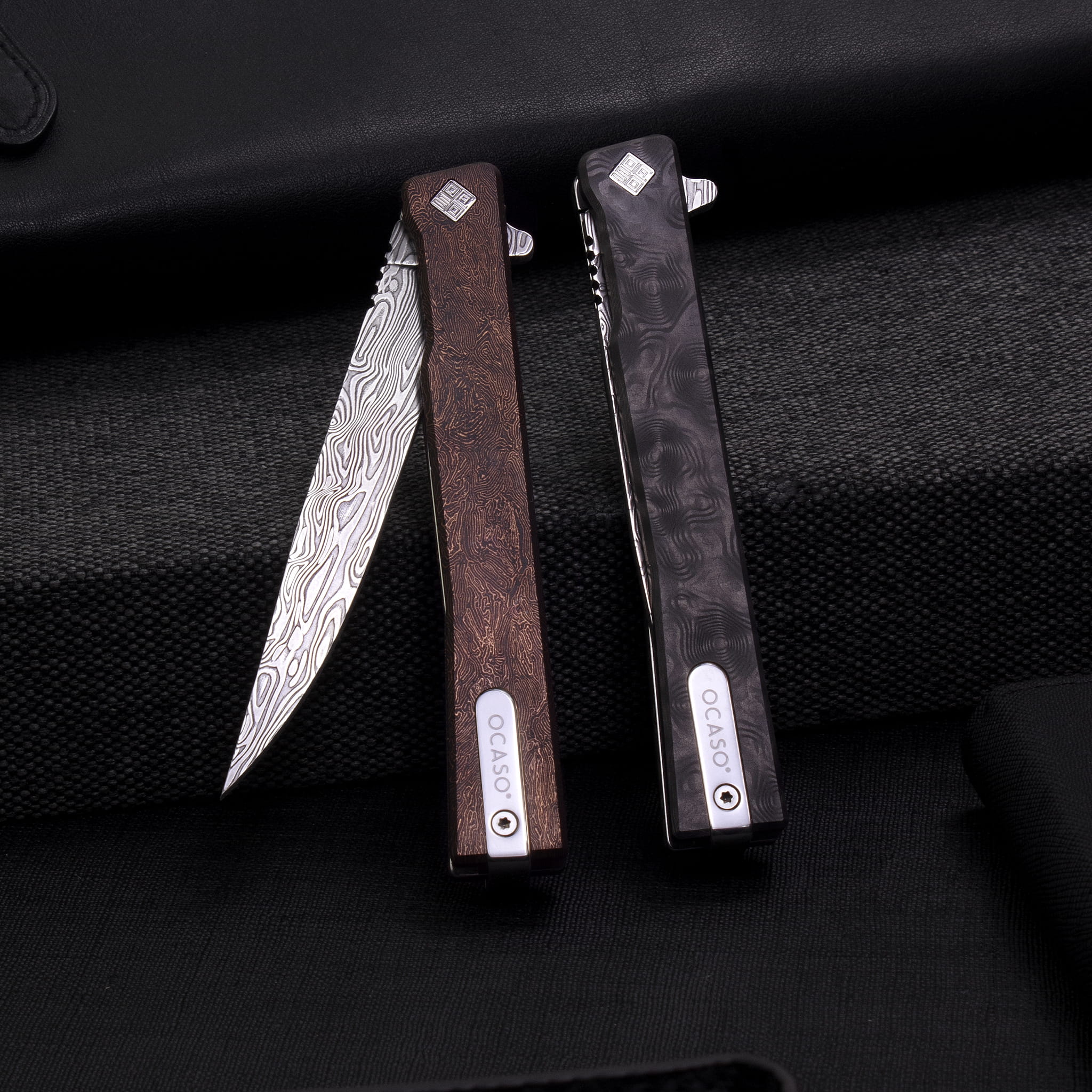 Damasteel Solstice – Damascus & Fat Carbon Gentleman's Knife | Ocaso