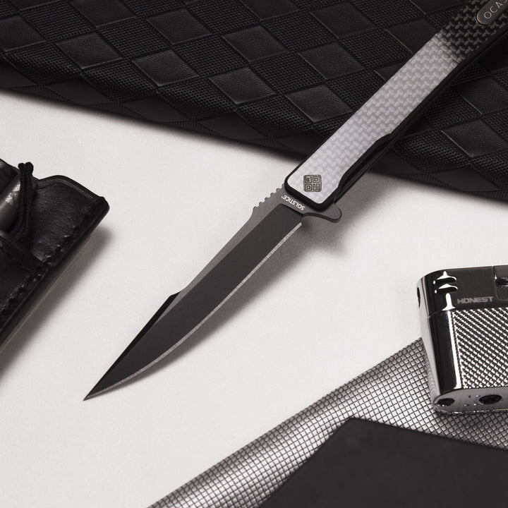 Black Carbon Fiber Knife