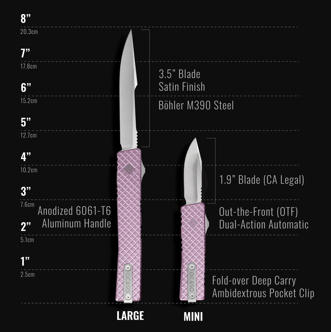 Lucent Automatic Knife Pink