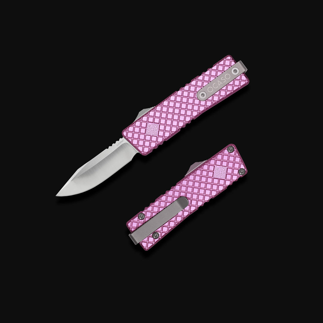 Lucent Automatic Mini Knife Pink CA legal