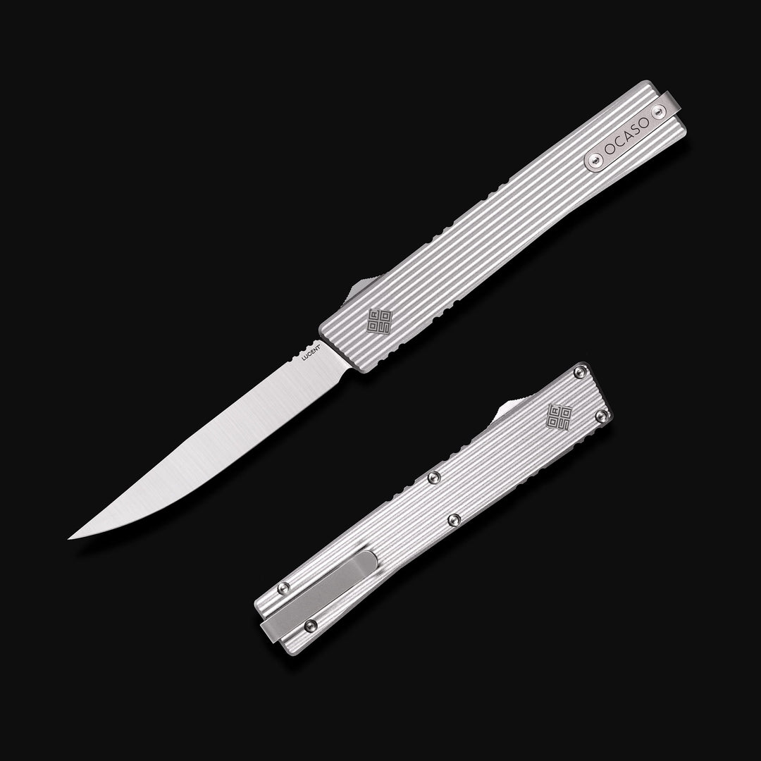 Lucent Automatic OTF Pinstripe Satin Blade