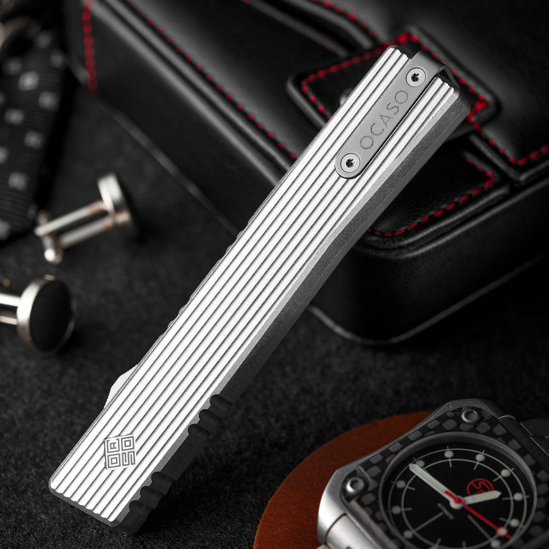 Lucent Automatic OTF Pinstripe Satin Blade