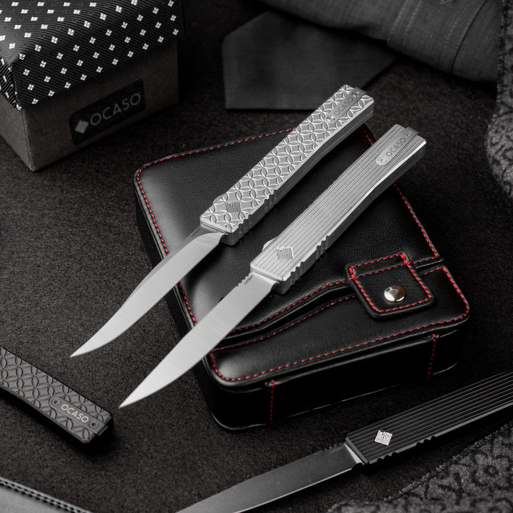 Lucent Automatic OTF Pinstripe Satin Blade