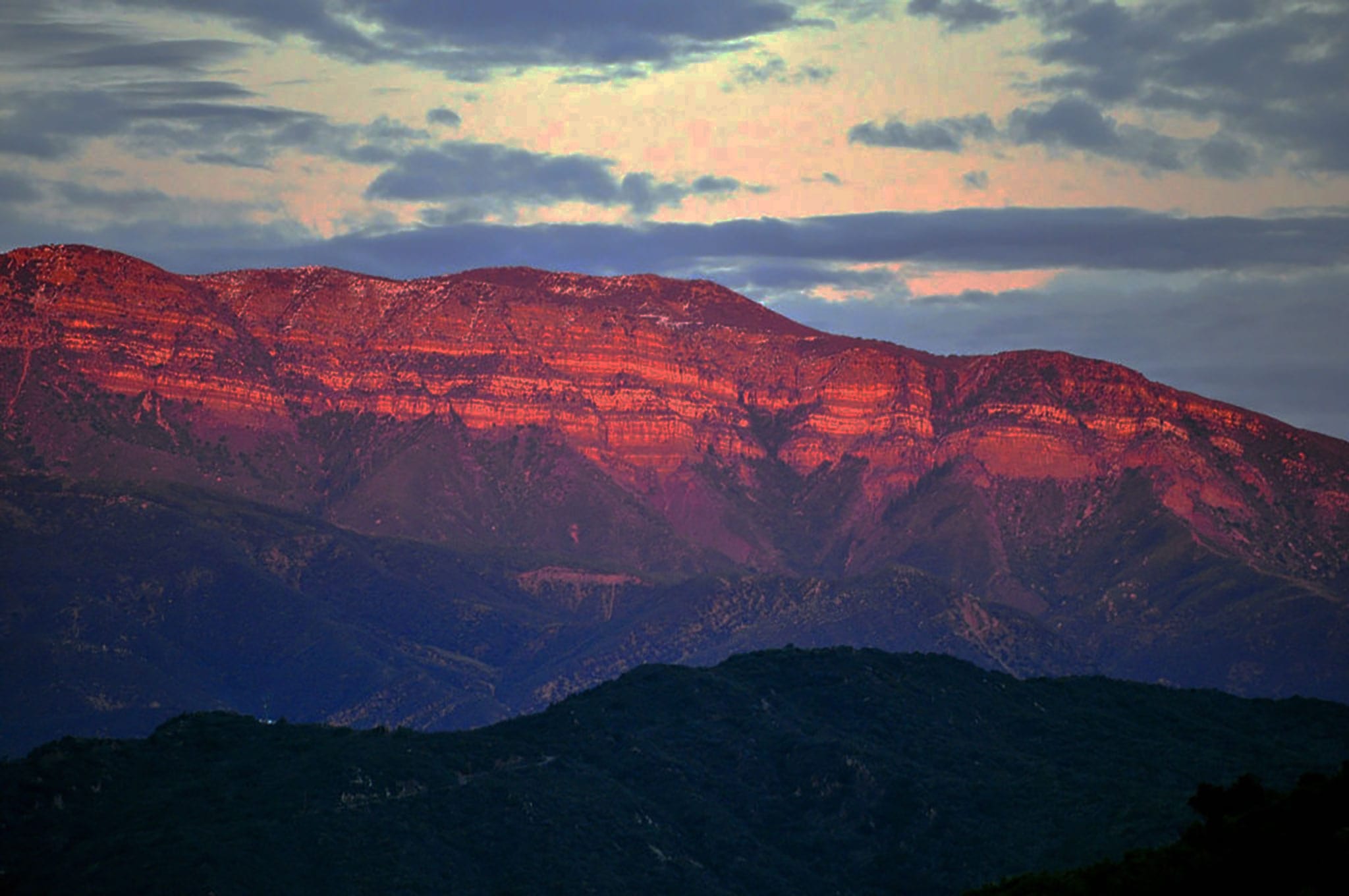 Image of sunset on mountains