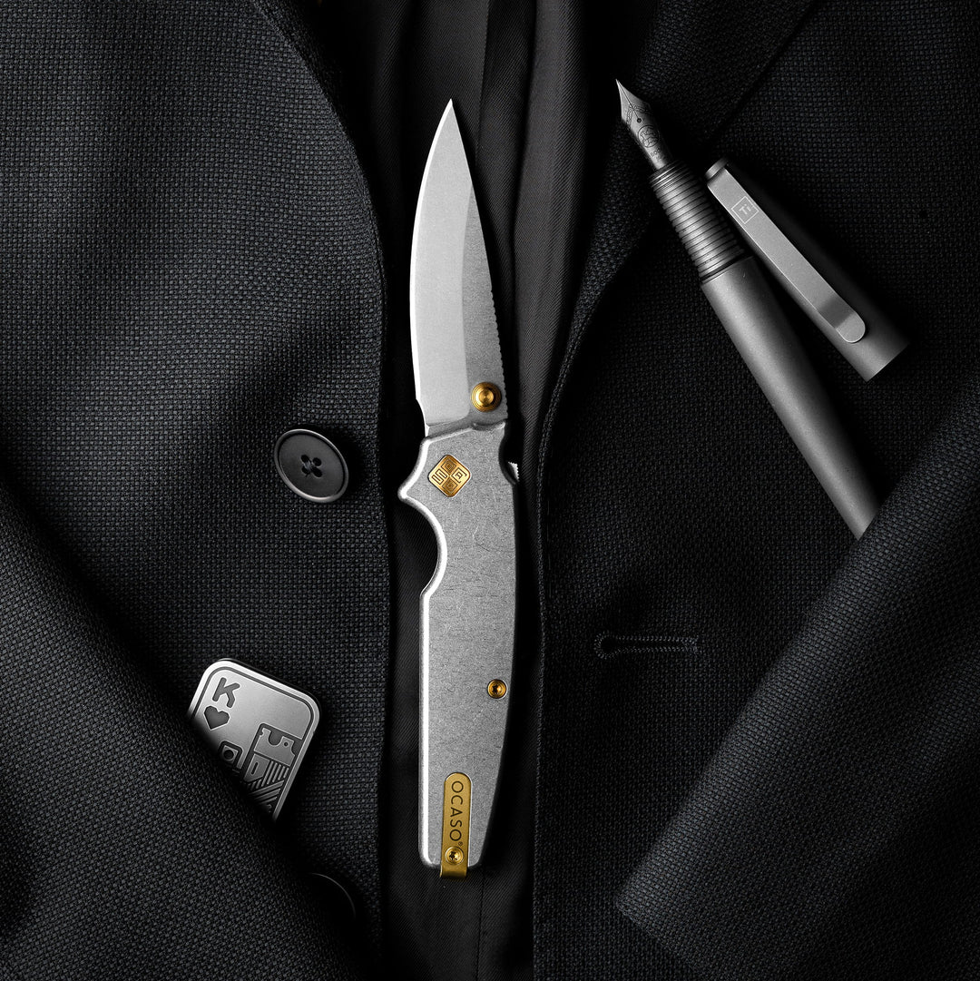 Regis Titanium Demko Shark Lock Gold Hardware