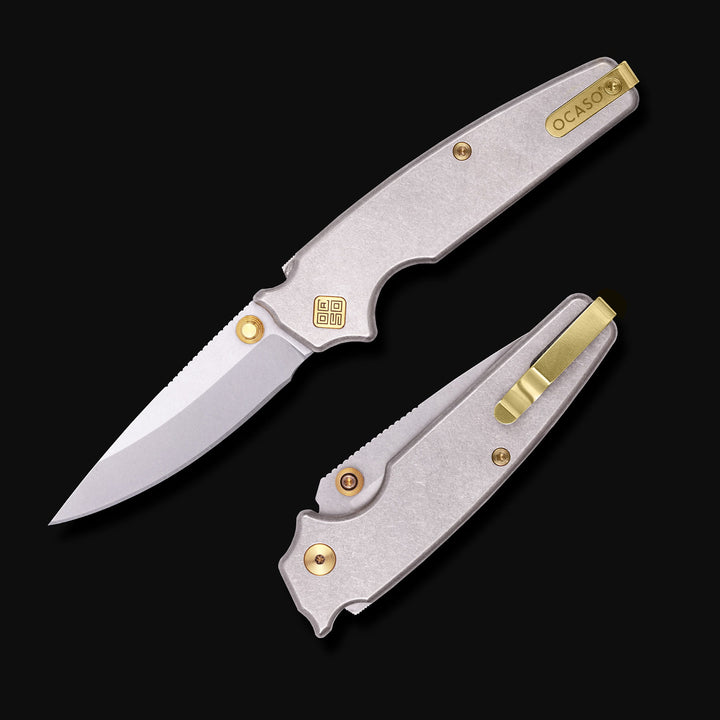 Regis Titanium Demko Shark Lock Gold Hardware