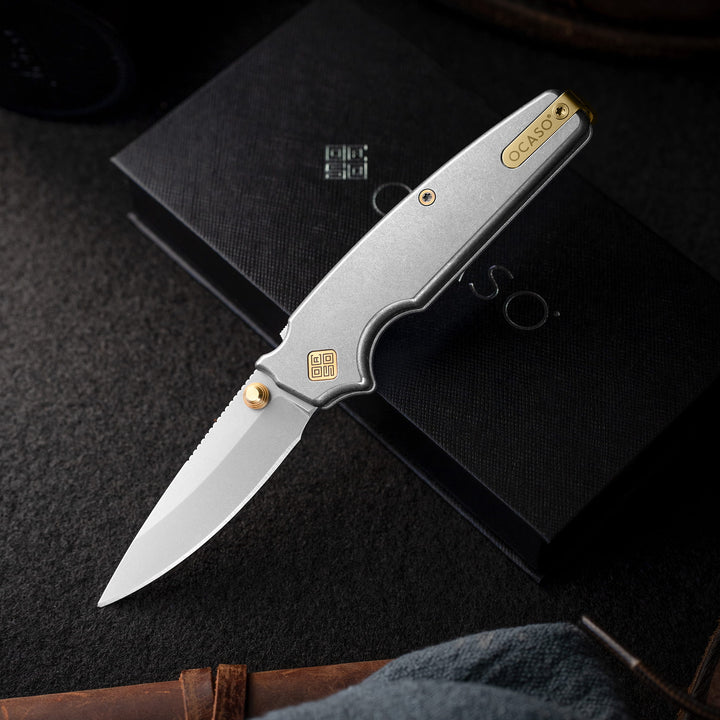 Regis Titanium Demko Shark Lock Gold Hardware