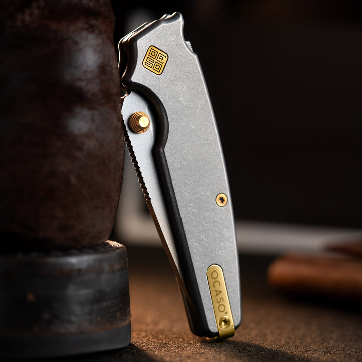 Regis Titanium Demko Shark Lock Gold Hardware