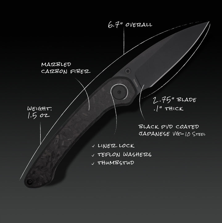 Seaton carbon fiber gentleman knife specs