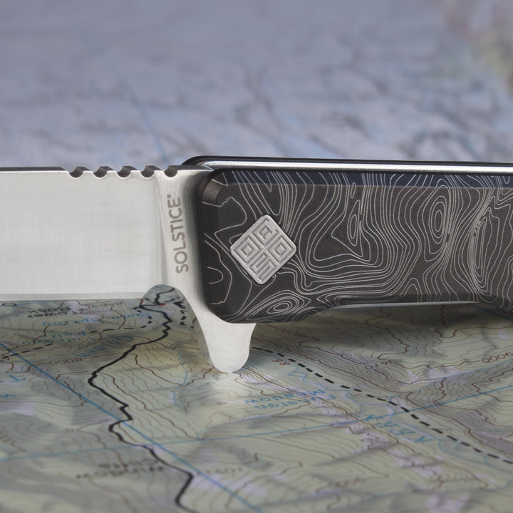 Engraved Titanium Solstice Gentleman's Knife