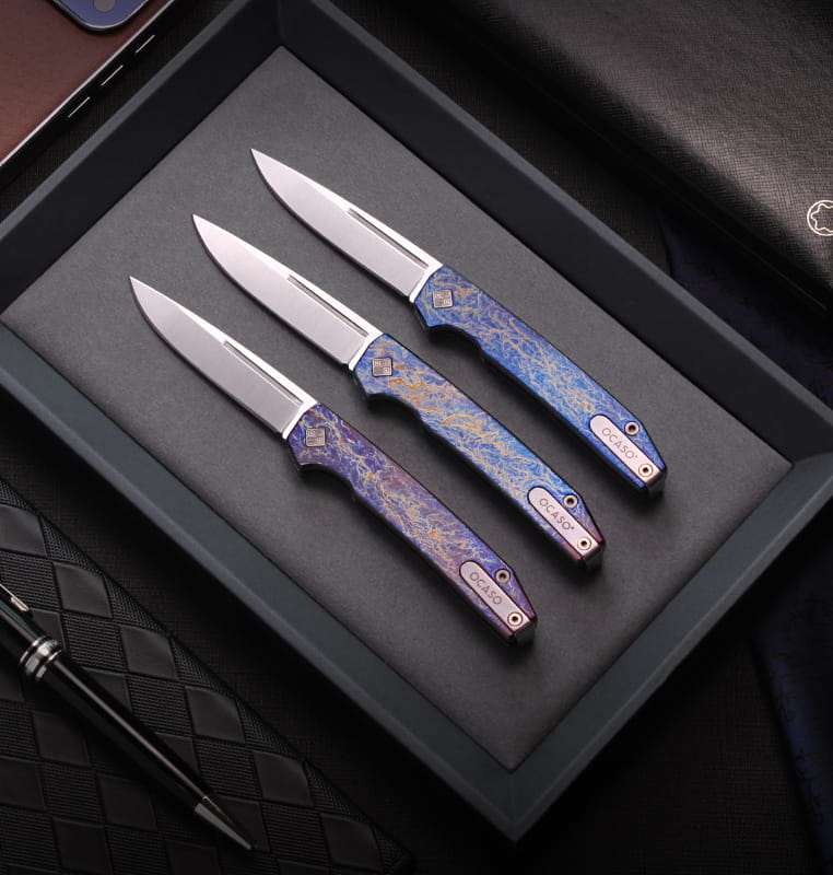 Anodized Titanium Slipjoint Sovranto Gentleman's Knife