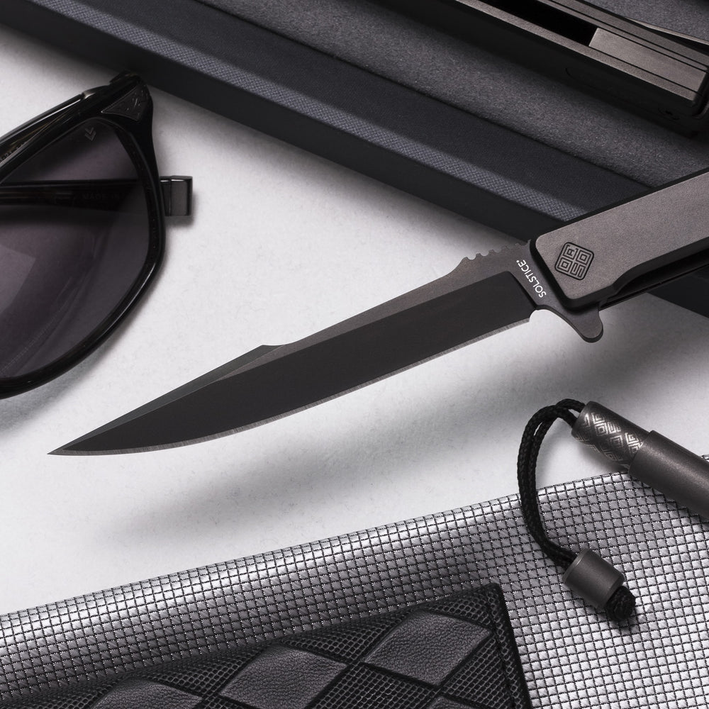 Solstice Executive knife Black Titanium + Black / Harpoon