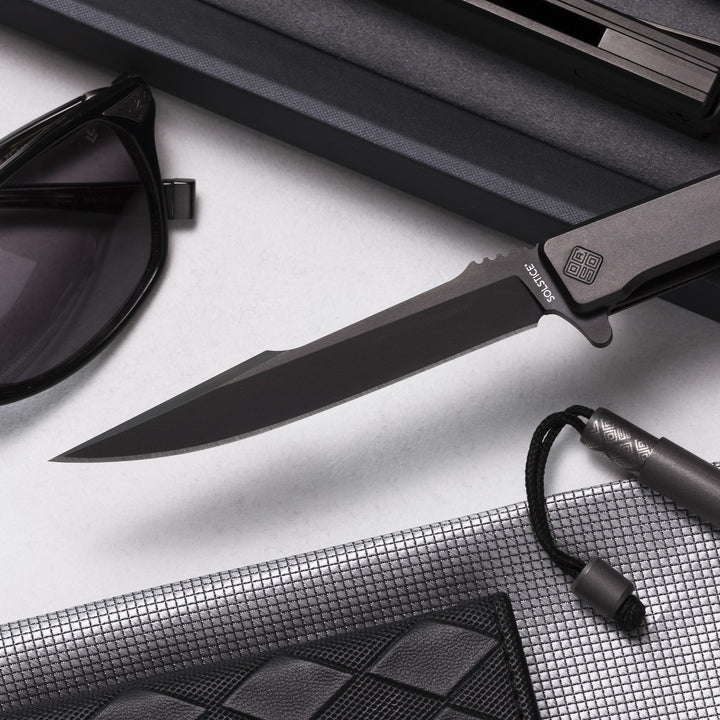 Solstice Executive knife Black Titanium + Black / Harpoon
