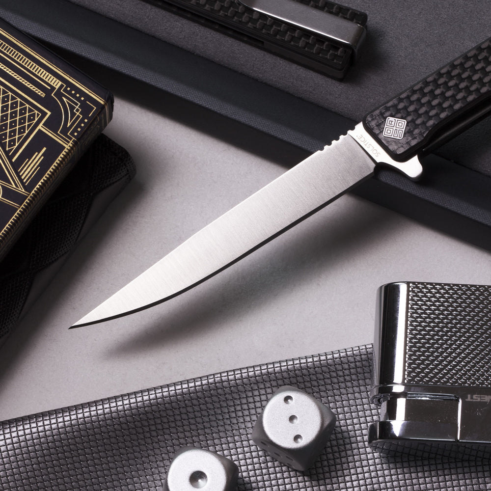 Solstice Carbon Fiber Satin Gentleman's Knife