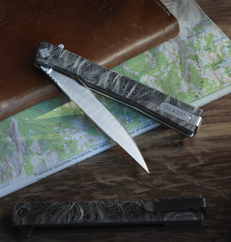 Engraved Titanium Gentleman's knife