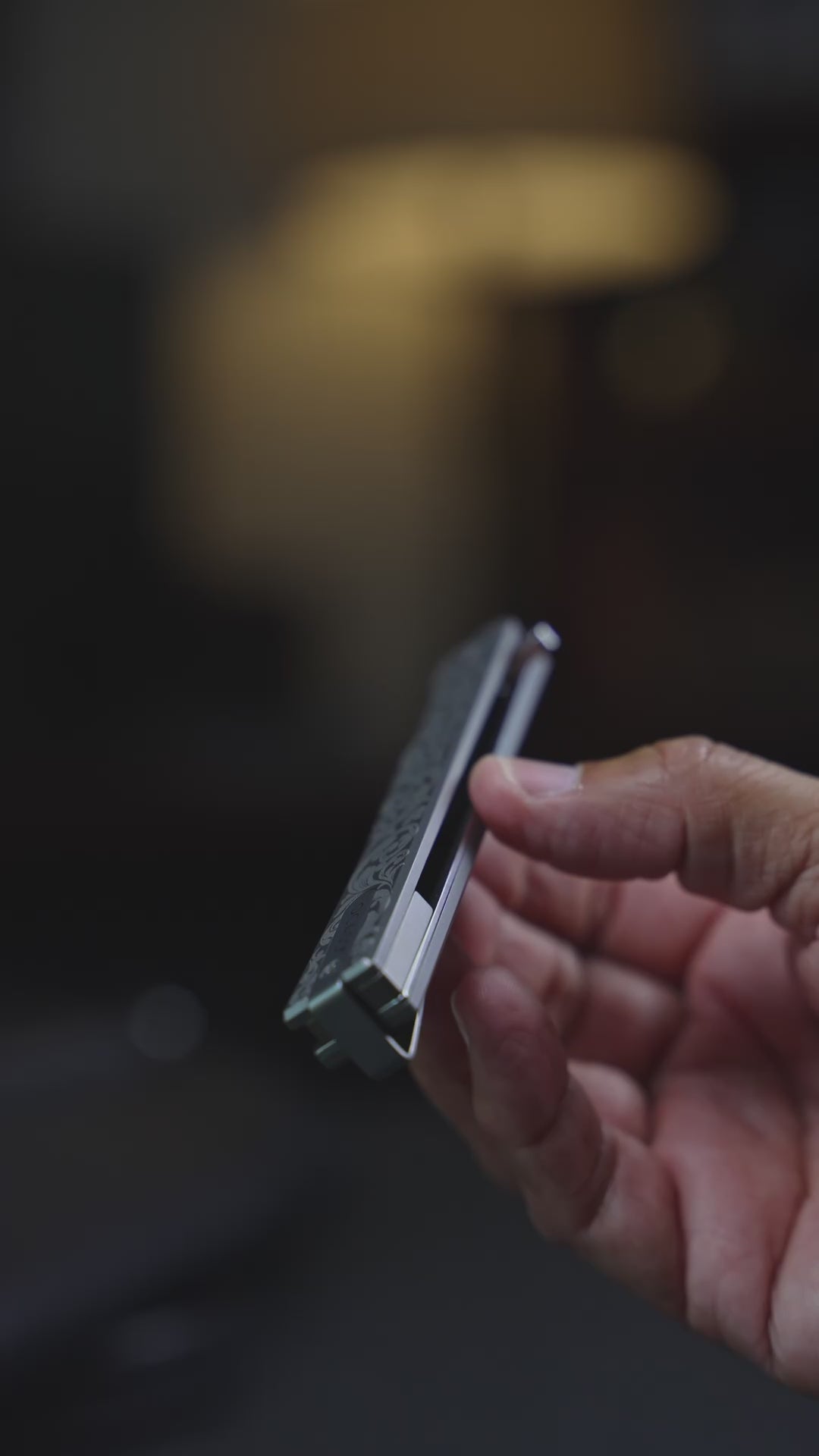 Satin Scroll Solstice Engraved Titanium