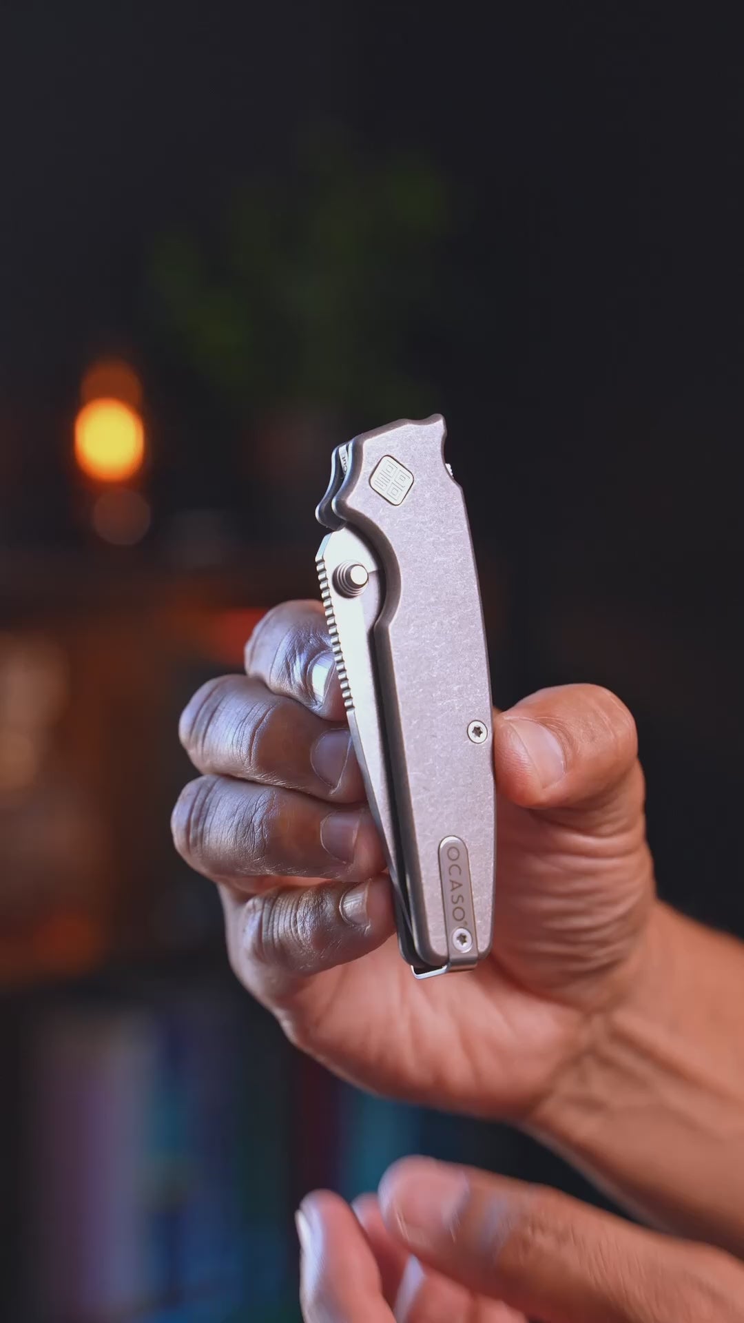 Regis Ocaso Demko Knives Shark Lock Satin Stonewash