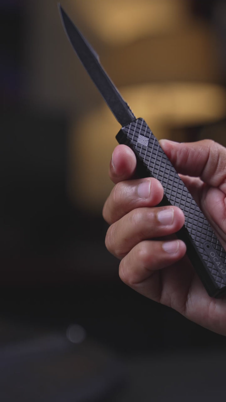 Double Action OTF Automatic Large Black Lucent