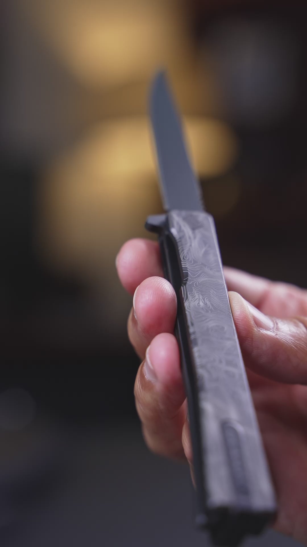 Solstice Topo Engraved Titanium Pocket Knife