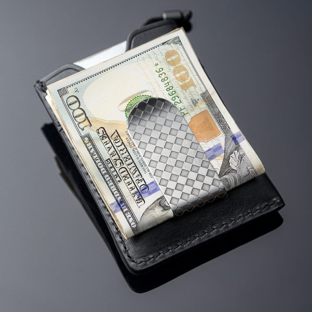 EDC knife wallet leather holds knife and pen